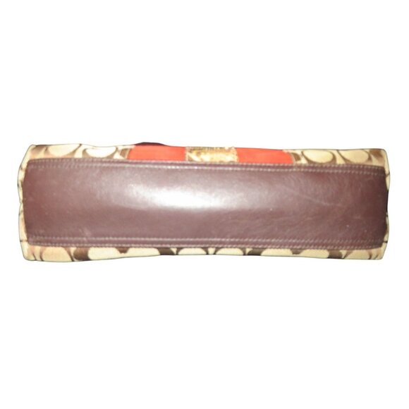 COACH 2005 Hampton Signature Jacquard Python & Suede Demi Baguette Barrel Bag - Picture 5 of 14